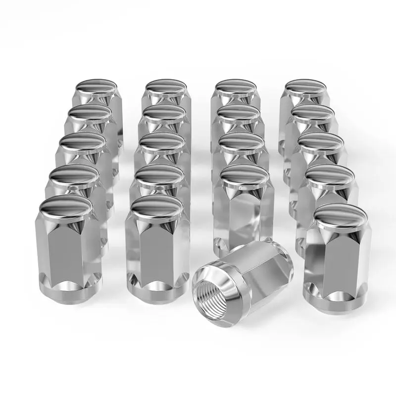 12×1.5 Wheel Lug Nuts, 20PCS M12x1.5 3/4” (19mm) Hex 1.38 inch Tall Closed End Bulge Style Cone Seat Lug Nut
